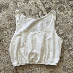 ALO Yoga White Crop Tank Top